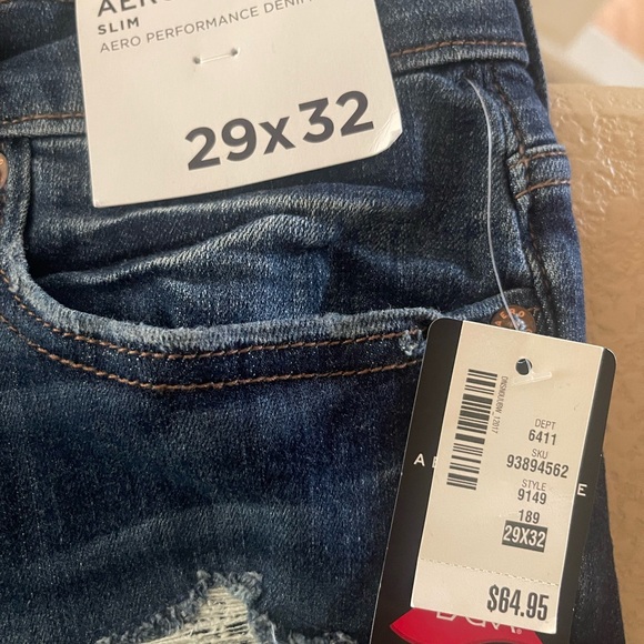 Aero Slim Perfomance Denim 29 X 32 NWT distressed - Picture 4 of 6